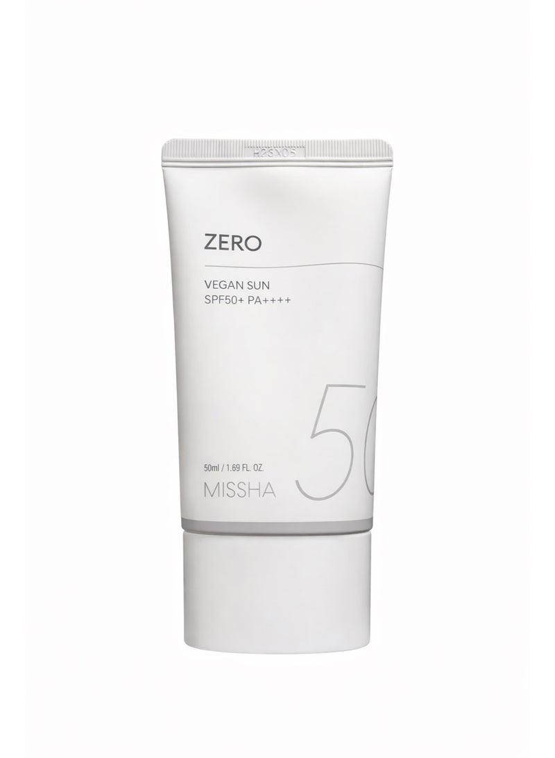 Missha All Around Safe Block ZERO Vegan Sun SPF50+ PA++++ – Lightweight Korean Sunscreen 50 mlml - Image 1