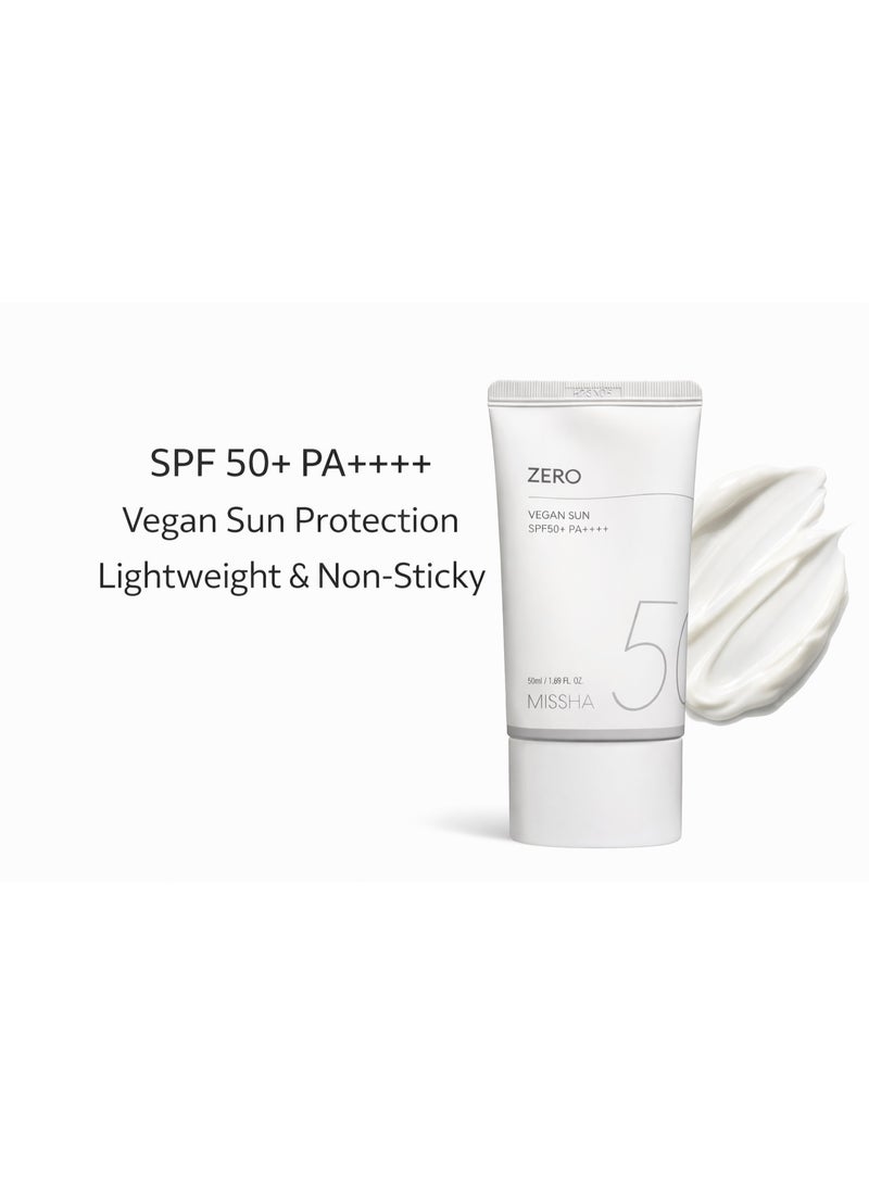 Missha All Around Safe Block ZERO Vegan Sun SPF50+ PA++++ – Lightweight Korean Sunscreen 50 mlml - Image 2
