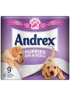 Puppy Pattern Toilet Tissue Rolls 9 Pcs Pack