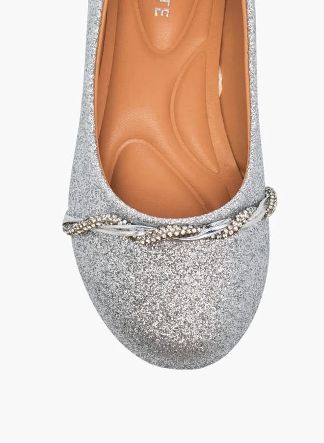 سيليست Girls Embellished Slip-On Ballerina Shoes