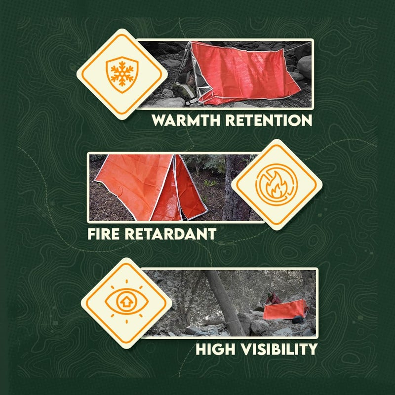 SE Emergency Outdoor Tube Tent with Steel Tent Pegs - ET3683 - Image 5