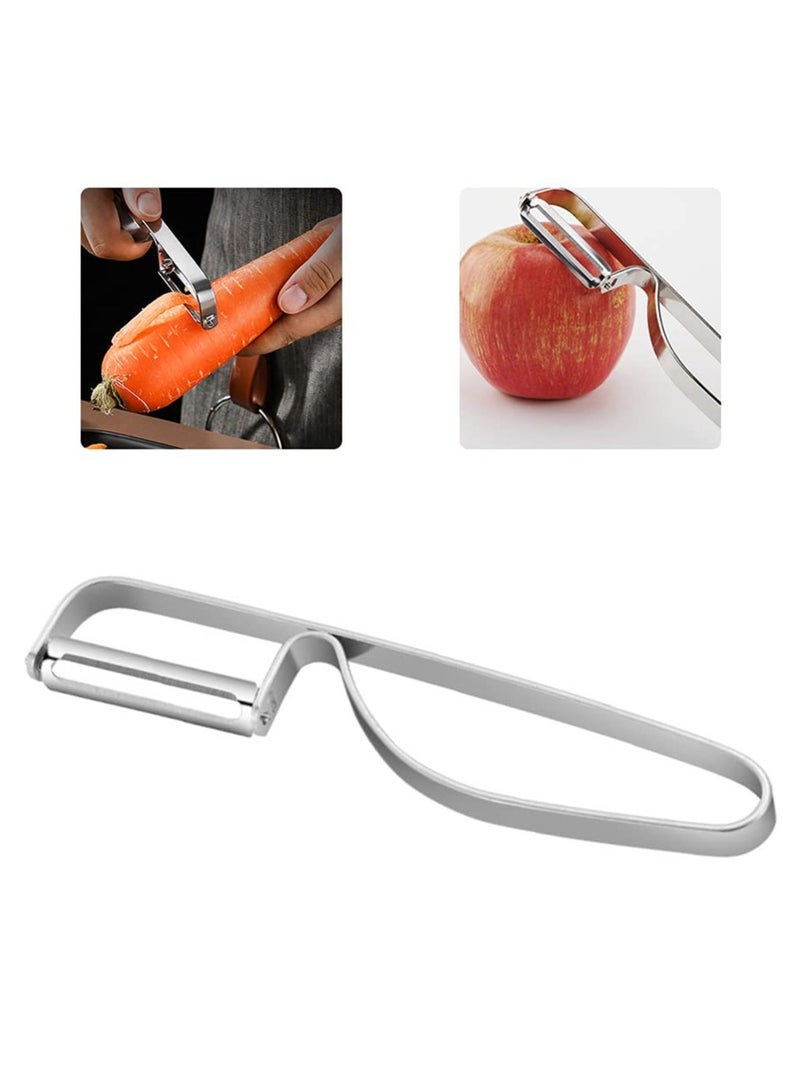 SYOSI Peelers, Vegetable Slicer Fruit Peeler for Kitchen, Veggie Peeler, Sharp Fruit Peeler Knife, Y Shaped & I Shaped Peeler Stainless Steel Potato Tomatoes Peeler, Fruit and Planer, Potato, Fruits (2PCS) - Image 3