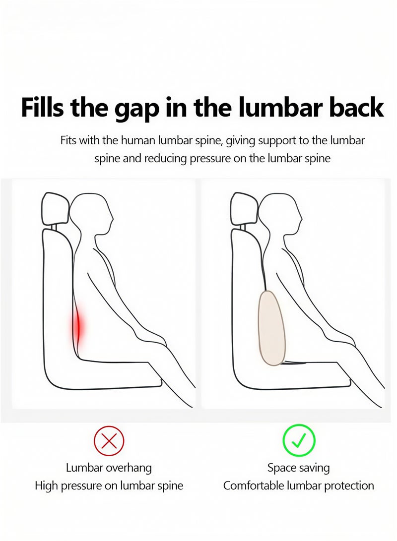 لبونير الوسادة الخلفية الهلامية، وسائد ثلج من السليكون قابلة للتنفسه، وسادة دعم أسفل الظهر القابلة للضبط للكرسي، مقعد السيارة، الكرسي المتحرك، الألعاب، رئيس المكتب، الوسادة الخلفية لرغوة ذاكرة الراحة المعززة (أسود) - Image 4
