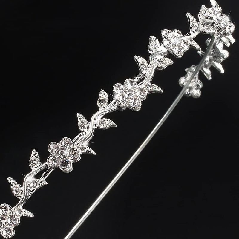 AOPRIE Headband for Brides Wedding Silver Bridal Headpiece Fairy Crown Jewelry Band Bridesmaid Hairpiece Greek Rome Goddess Hair Accessories for Women - Image 2