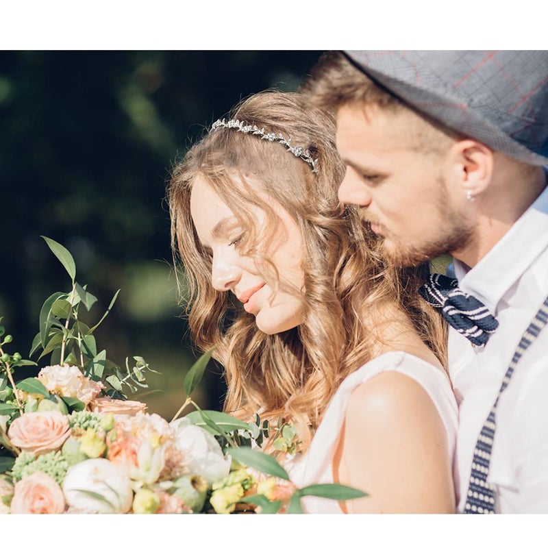 AOPRIE Headband for Brides Wedding Silver Bridal Headpiece Fairy Crown Jewelry Band Bridesmaid Hairpiece Greek Rome Goddess Hair Accessories for Women - Image 5