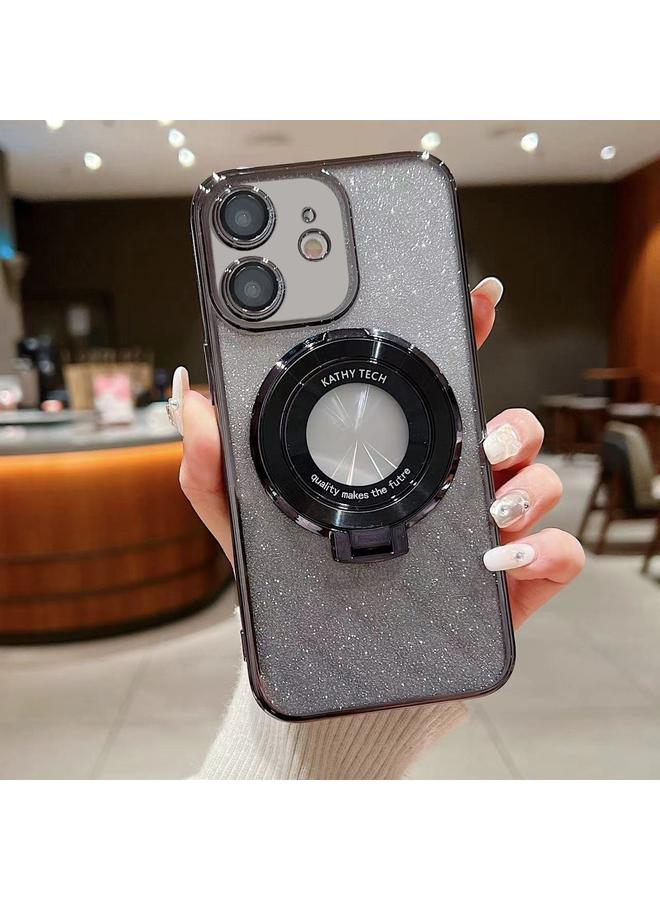 S-TOP Case For iPhone 11 Electroplated Holder Gradient Glitter MagSafe Phone Case - Image 1