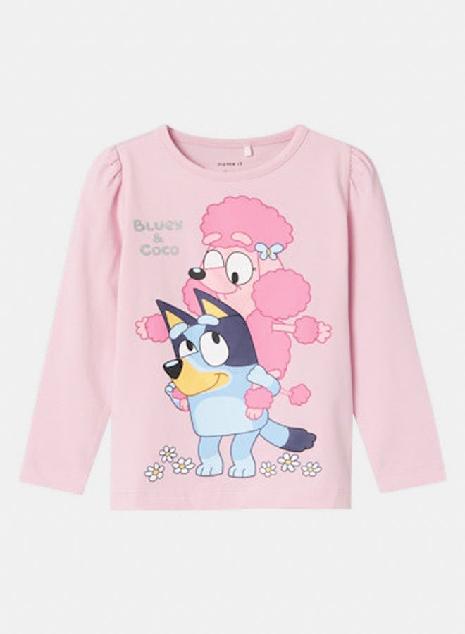 NAME IT name it Girls Oddny Bluey Longsleeve Top - Image 1