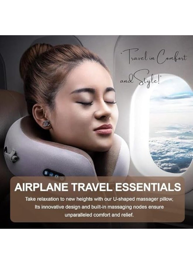 Electric Neck and Shoulder Massage Pillow – Ergonomic U-Shaped Massager – Portable Cervical Tension Relief – Soft Support for Home, Office, and Travel. - Image 2