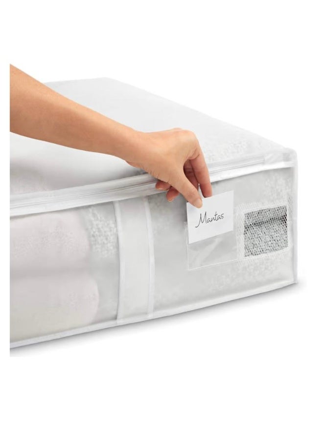 ريان غطاء بطانية راين شفاف 55×65×20 سم بسحاب مزدوج لتخزين البطانيات والملابس – جودة إسبانية عالية. - Image 3