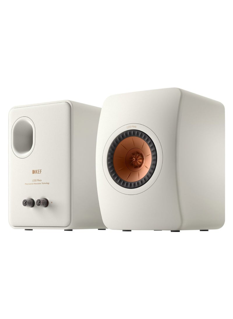 Kef - KEF LS50 Meta Mineral White Bookshelf Speakers - Image 1