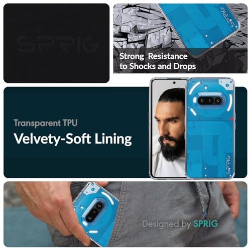 SPRIG Compatible with Nothing Phone 3A FusionCrystal Back Cover Drop Tested Shock Proof Mobile Case for Men, Women, Boys and Girls with Camera Protection (Transparent) - Image 2