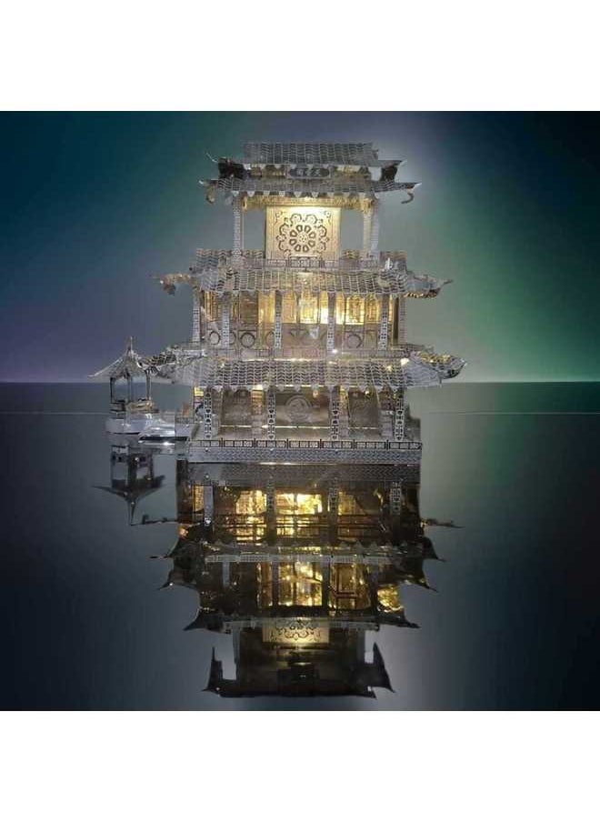 null - Tianwai String Sound-Tianyin Pavilion Metal Assembled Model Adult Difficulty Handmade 3D Three-dimensional Puzzle Toy-Colour:(☆＿fairy Tale Cinderella Castle︹^*) - Image 1