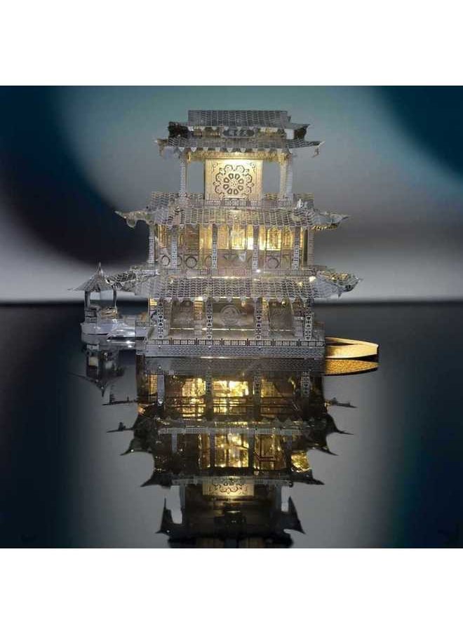 null - Tianwai String Sound-Tianyin Pavilion Metal Assembled Model Adult Difficulty Handmade 3D Three-dimensional Puzzle Toy-Colour:(☆＿fairy Tale Cinderella Castle︹^*) - Image 1