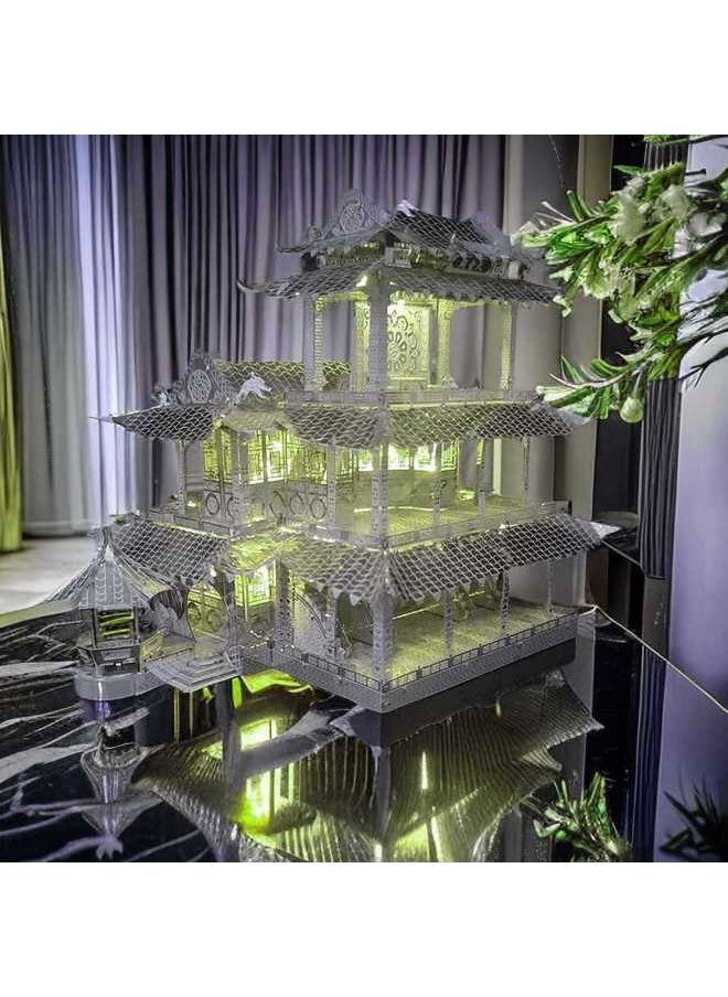 null - Tianwai String Sound-Tianyin Pavilion Metal Assembled Model Adult Difficulty Handmade 3D Three-dimensional Puzzle Toy-Colour:(☆＿fairy Tale Cinderella Castle︹^*) - Image 1