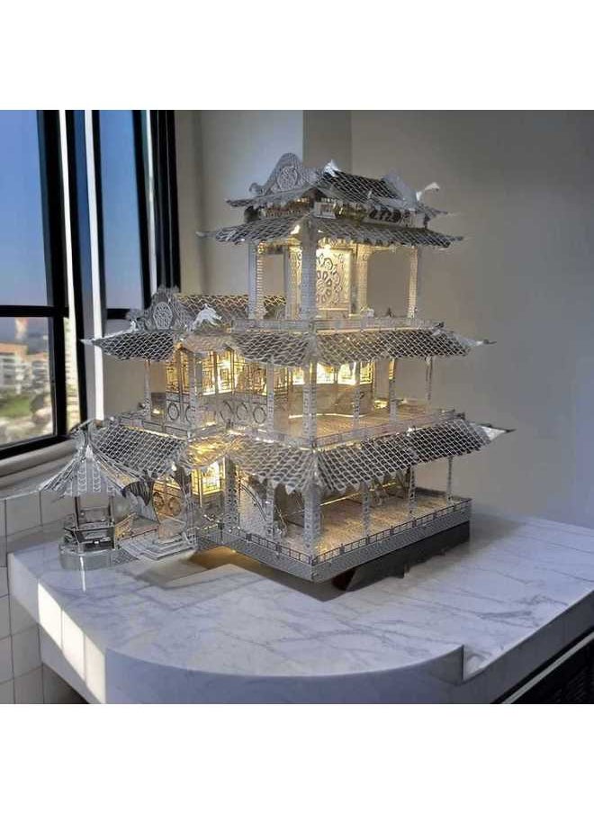 null - Tianwai String Sound-Tianyin Pavilion Metal Assembled Model Adult Difficulty Handmade 3D Three-dimensional Puzzle Toy-Colour:(☆＿fairy Tale Cinderella Castle︹^*) - Image 1