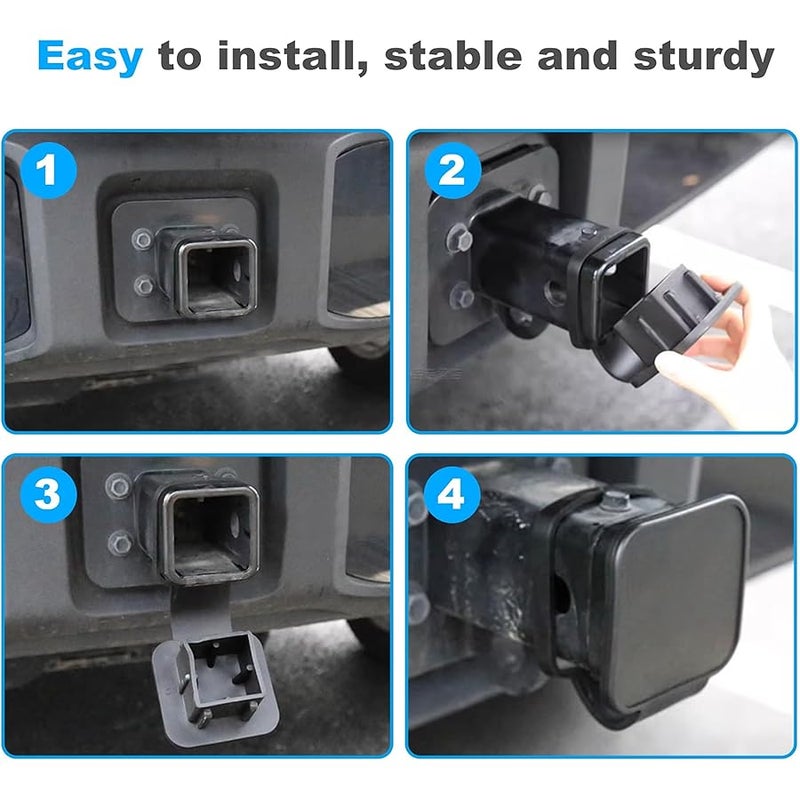 Srefaka 2 inch Tow Hitch Cover Trailer Hitch Covers Receiver Hitch Cover Suitable for Most Cars Trucks ATV - Image 5