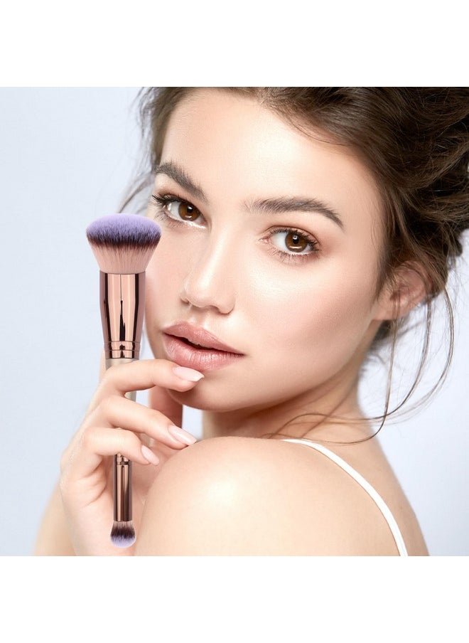 Daubigny - Makeup Brushes Dualended Foundation Brush Concealer Brush Perfect For Any Look Premium Luxe Hair Rounded Taperd Flawless Brush Ideal For Liquid Cream Powderblending Buffingconcealer - Image 1