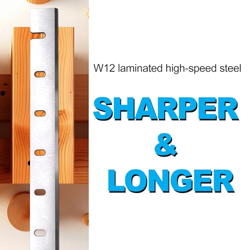 Asieg Tool Planer Blades Knives HSS for DeWalt DW733 DW7332 Thickness Planers with 12.5 Inches Replacement Heat Treated 1 Set (2 pcs) - Image 4