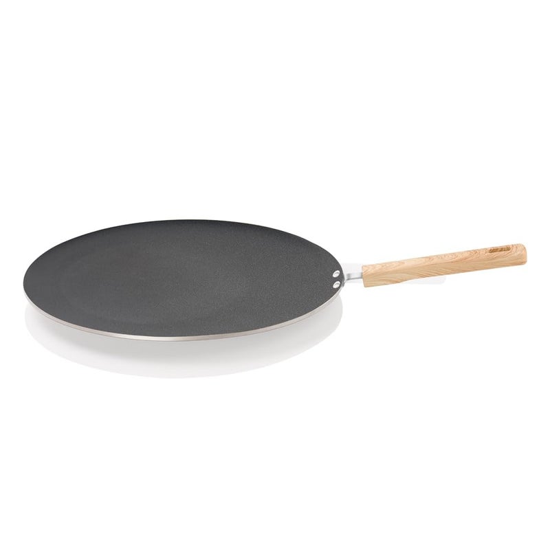 PREMIER Non Stick Legend Induction Bottom Concave Tawa 28cm (Wood Finish Handle)