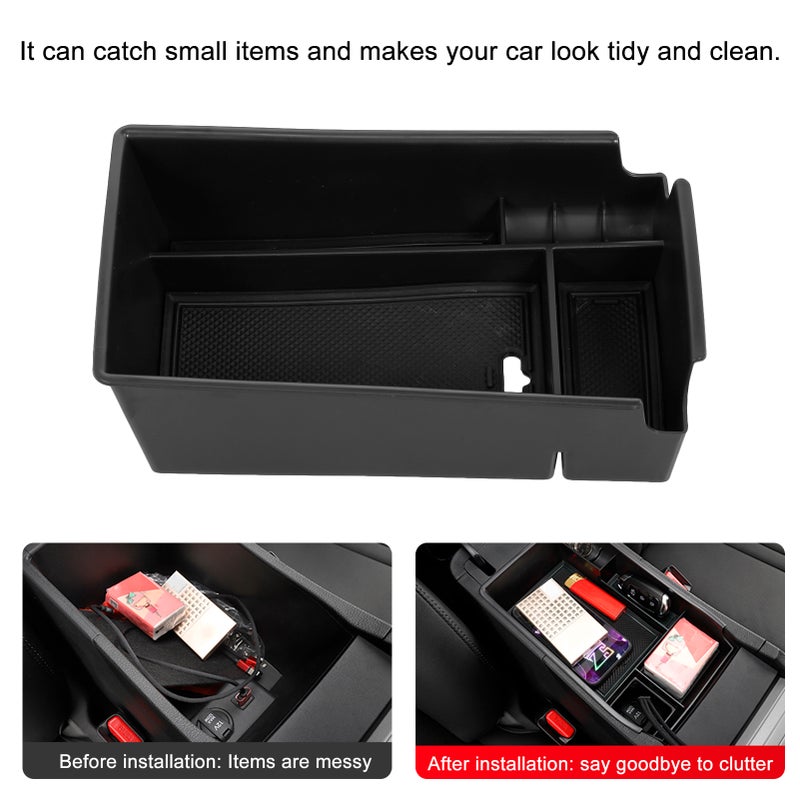 Car Central Armrest Storage Box Center Console Organizer Storage Box Holder Organizer Tray Replacement For Sonata DN8 10th 2020-2021 - Image 2