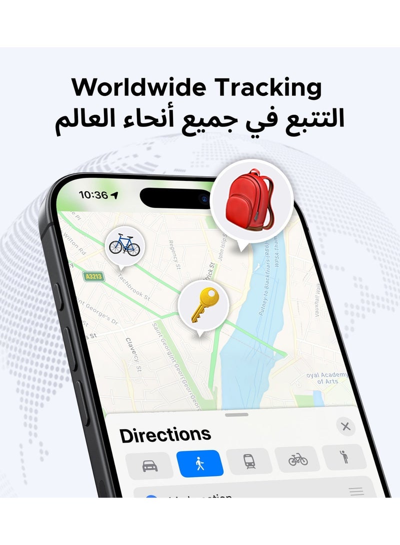 يو جرين جهاز تعقب بلوتوث يعمل بنظام iOS فقط، بطارية تدوم حتى عامين، وجهاز تحديد المفاتيح والعناصر للهواتف والحقائب وأجهزة أيفون وآيباد وعلامة ذكية لسماعات الأذن والأمتعة، عبوة واحدة رمادي - Image 3