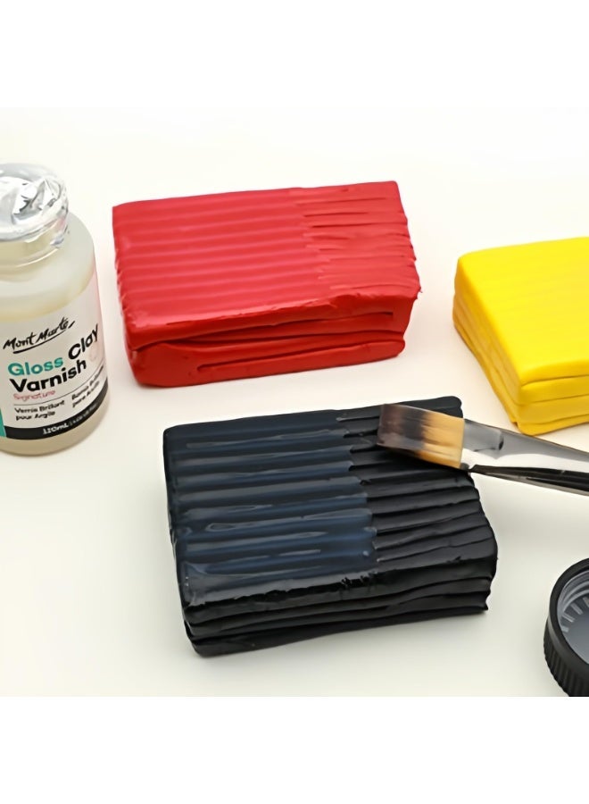 3 قطع من مادة مانعة للتسرب لنحت الطين، ورنيش شفاف لامع، مانع تسرب هوائي أو بوليمري للطين 120 مل - Image 5