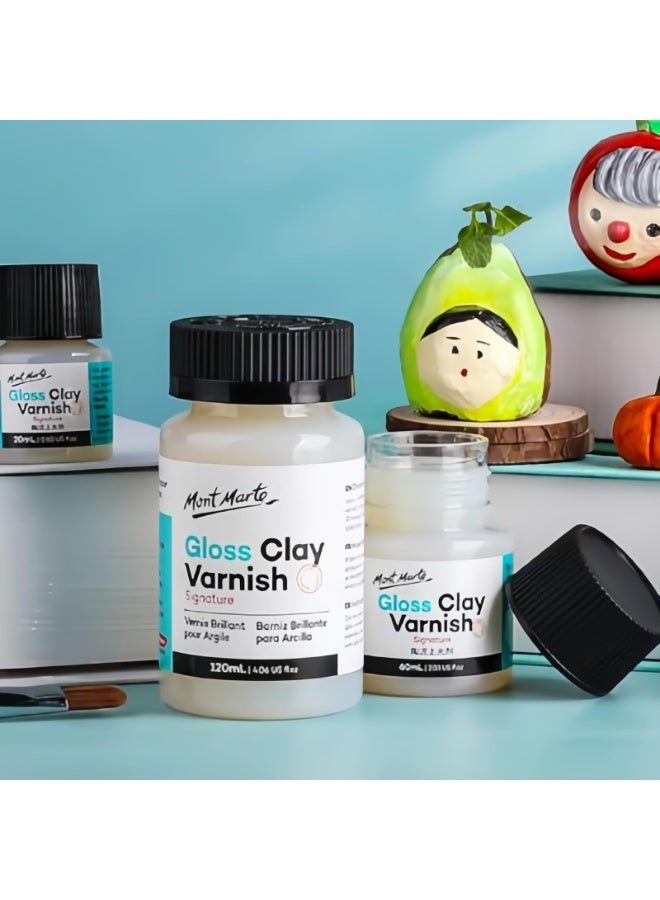 3 قطع من مادة مانعة للتسرب لنحت الطين، ورنيش شفاف لامع، مانع تسرب هوائي أو بوليمري للطين 120 مل - Image 4