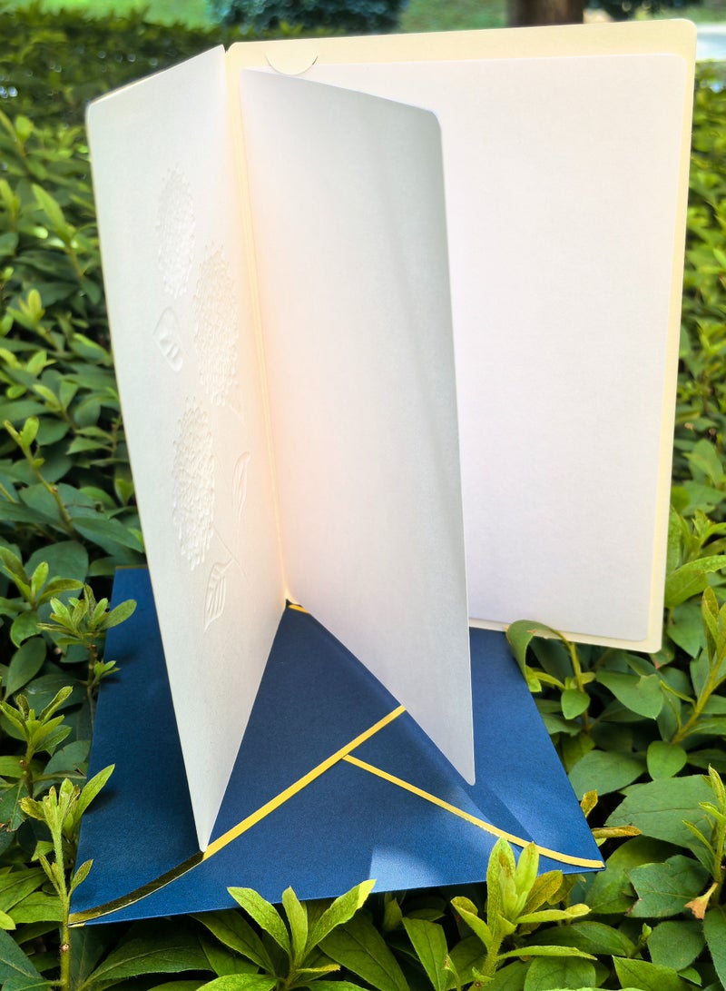 Thank You Card,Embossed Floral Note Cards with Envelopes envelopes 5.1 x 7.1in (13 x 18cm), Greeting Cards Blank Inside, All Occasion Cards, Stationery Notecards Cardstock Paper for Birthday Invitation Wedding Business - Image 4