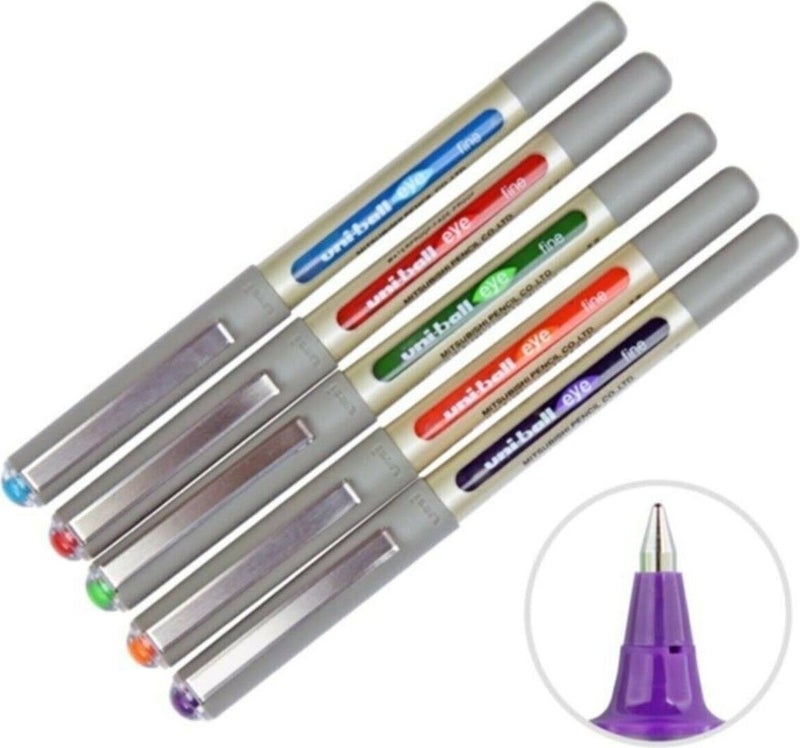 Uniball Rollerball Pen Eye Fine Ballpoint Tip 0.7 mm 5 Color Special Series UB-157 