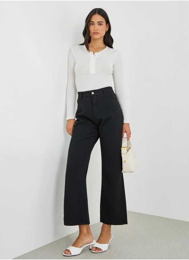 ستايلي Styli Mid Rise Straight Fit Jeans