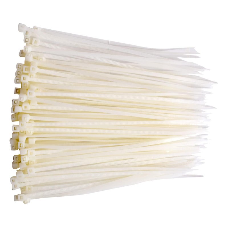 Khaana Packaging Khaana Packaging Self Locking Cable Ties 150 X 32 mm 300 Pieces White Heat Resistant Cable Zip Ties SelfLocking Cable Organizer Anti Slip Wire Organizer For Indoor Outdoor Use  - Image 2