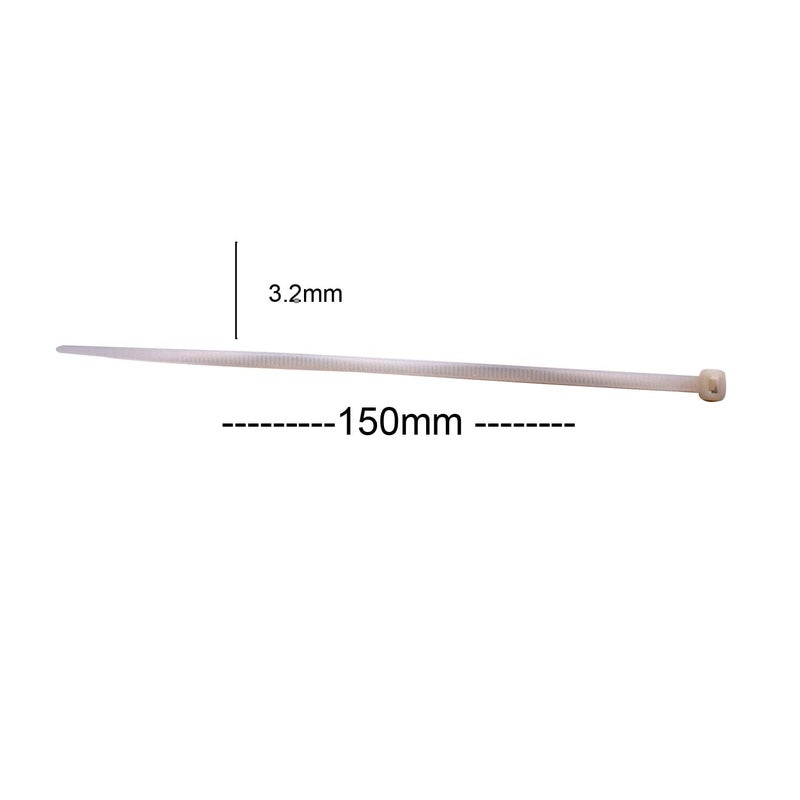 Khaana Packaging Khaana Packaging Self Locking Cable Ties 150 X 32 mm 300 Pieces White Heat Resistant Cable Zip Ties SelfLocking Cable Organizer Anti Slip Wire Organizer For Indoor Outdoor Use  - Image 4