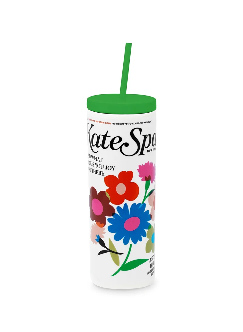 Kate Spade New York Magazine Acrylic Tumbler with Straw 24oz