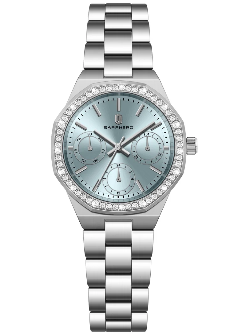 Sapphero  SAPPHERO Watches for Women Luxury Ladies Watches Women's Bracelet Watch Small Stainless Steel Analog 3ATM Waterproof Wrist Watch for Women  | Best Price UAE