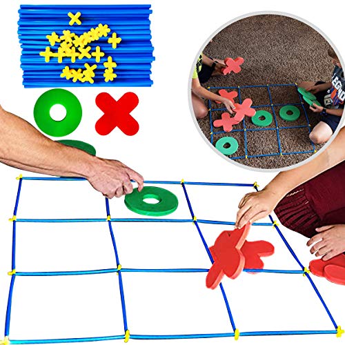 RAINBOW TOYFROG Jumbo Tic Tac Toe Set, Large Indoor/Outdoor Games, Backyard Fun for Kids & Adults, Party Play with Carry Bag - Image 5