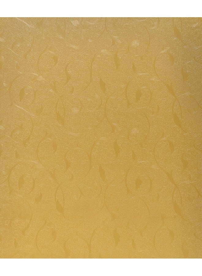HOMEMATES Selfadhesive Wallpaper Waterproof Old Furniture Vinyl Stickers Wooden Door Wardrobe Desktop Pvc Wall Papers 45 X 304 Cm (Golden Flower) - Image 2