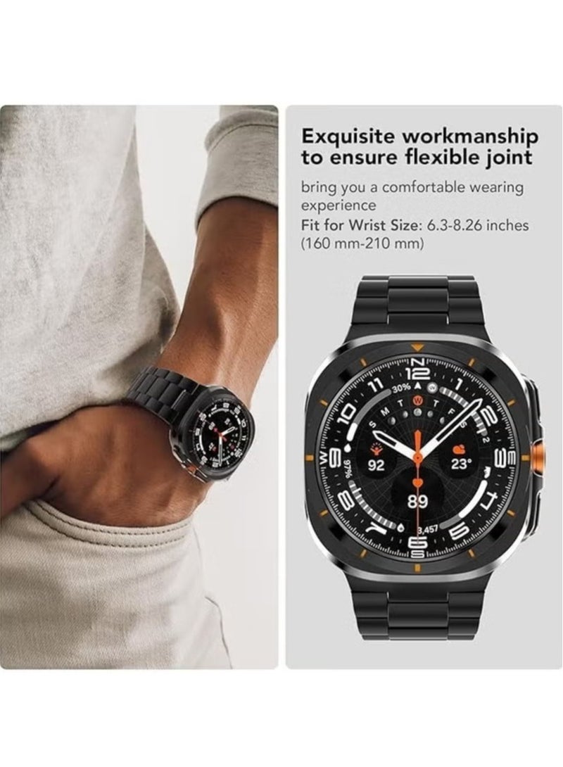 New Metal Stainless Steel Band for Galaxy Watch Ultra 47mm (2024) - Elegant Replacement Strap for Men and Women - Image 2