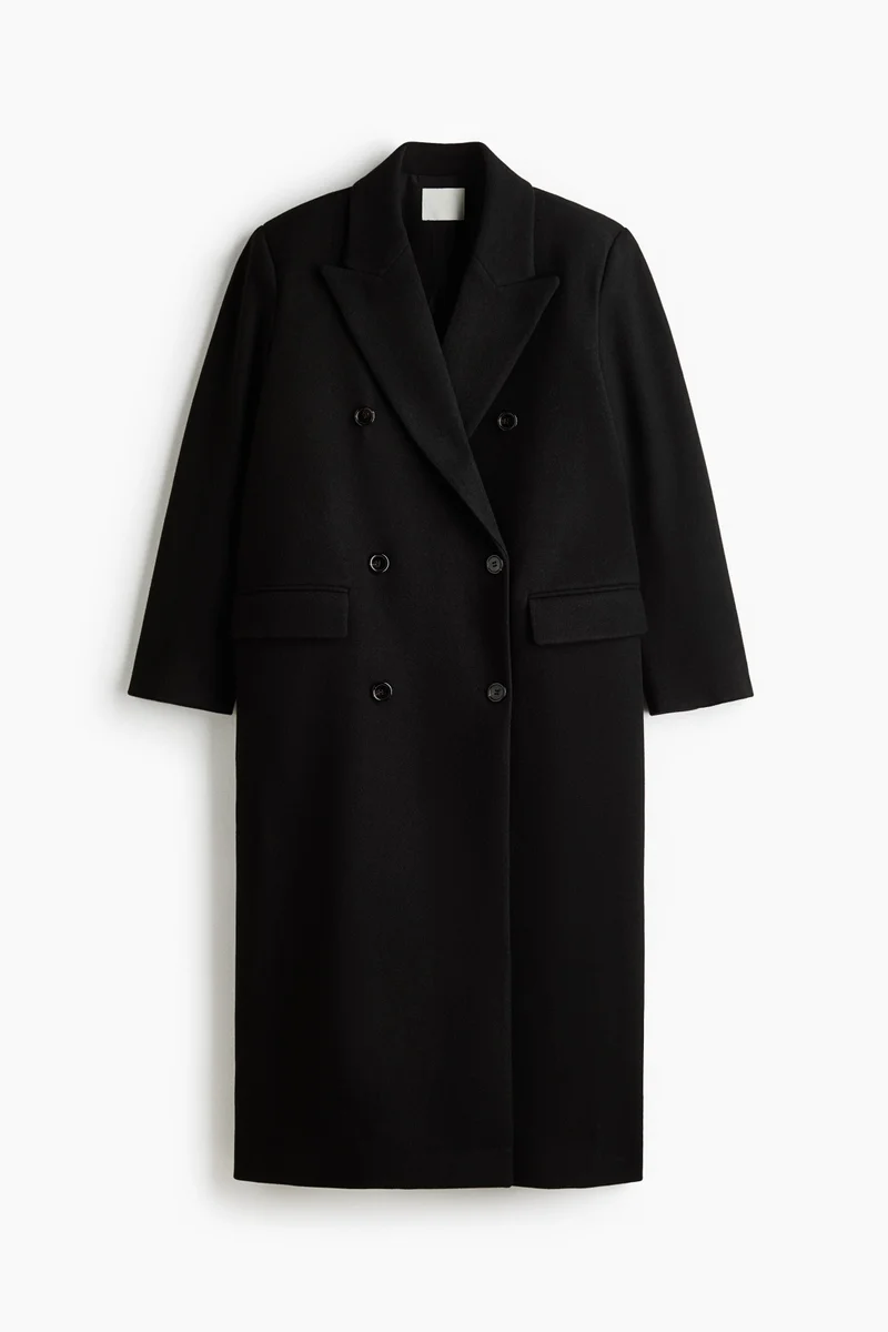 Oversized double-breasted coat
