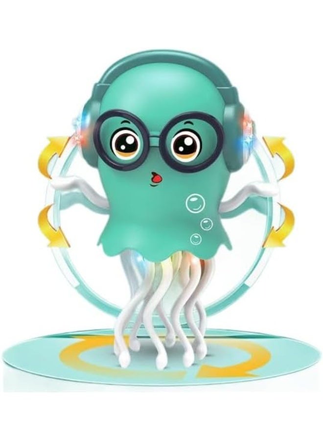 Dancing Jellyfish Crawling Toy with Music and 3D Lights, Obstacle Avoidance Interactive Tummy Time Toy - Image 5