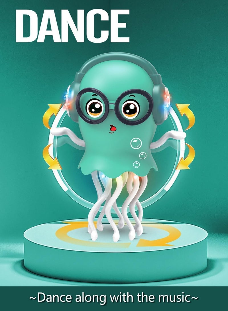 Dancing Jellyfish Crawling Toy with Music and 3D Lights, Obstacle Avoidance Interactive Tummy Time Toy - Image 4