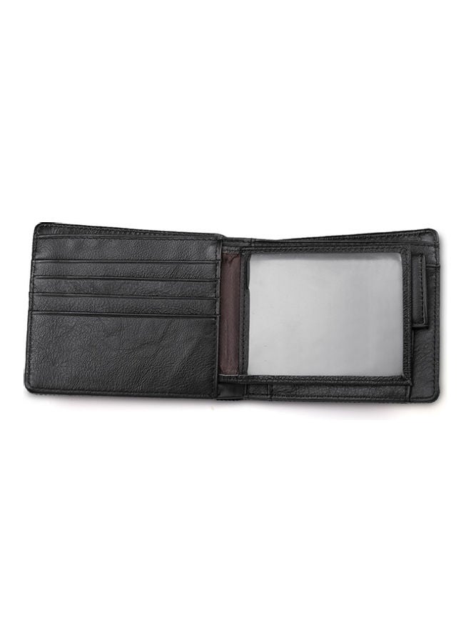Cowhide Change Silver Bag Personalized Wallet Black  - Image 3