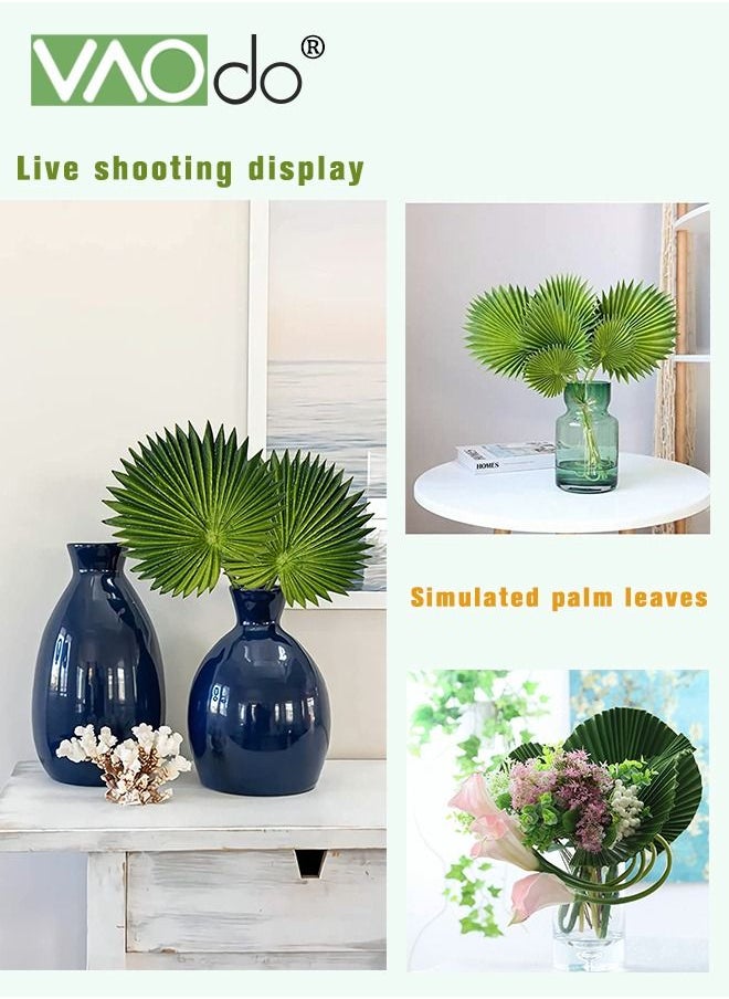 2PCS Artificial Palm Plant Leaves Home Decoration Cattail Leaves Biomimetic Plants Decorations Fake Flowers Parties Wedding Arrangements Cattail Leaves