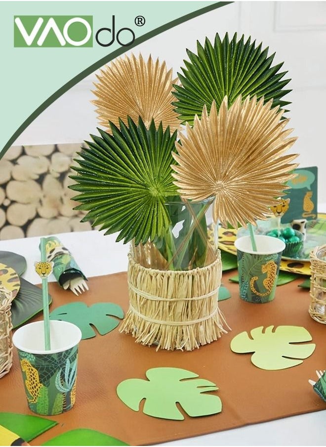 2PCS Artificial Palm Plant Leaves Home Decoration Cattail Leaves Biomimetic Plants Decorations Fake Flowers Parties Wedding Arrangements Cattail Leaves