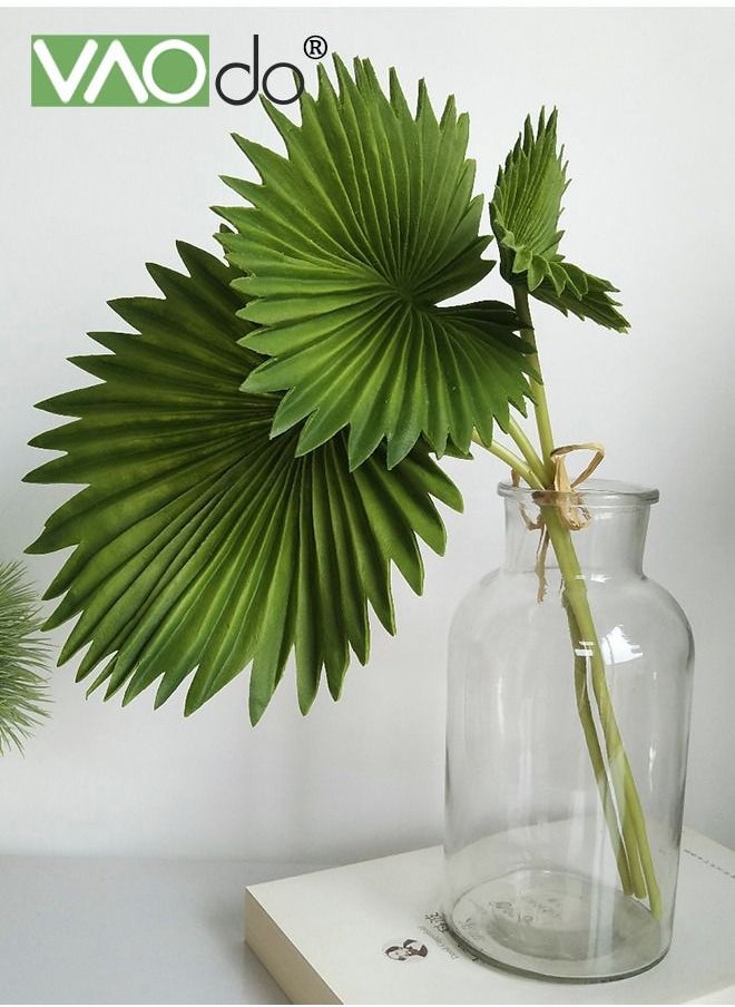 2PCS Artificial Palm Plant Leaves Home Decoration Cattail Leaves Biomimetic Plants Decorations Fake Flowers Parties Wedding Arrangements Cattail Leaves