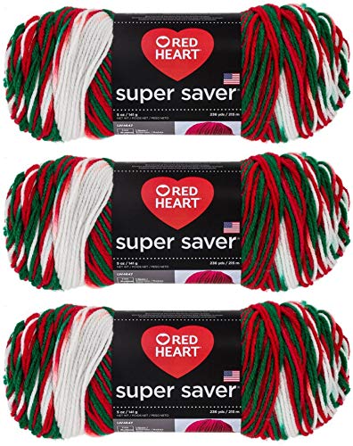 RED HEART Bulk Buy: Red Heart Super Saver Yarn (3-Pack) Mistletoe E300-979 - Image 2