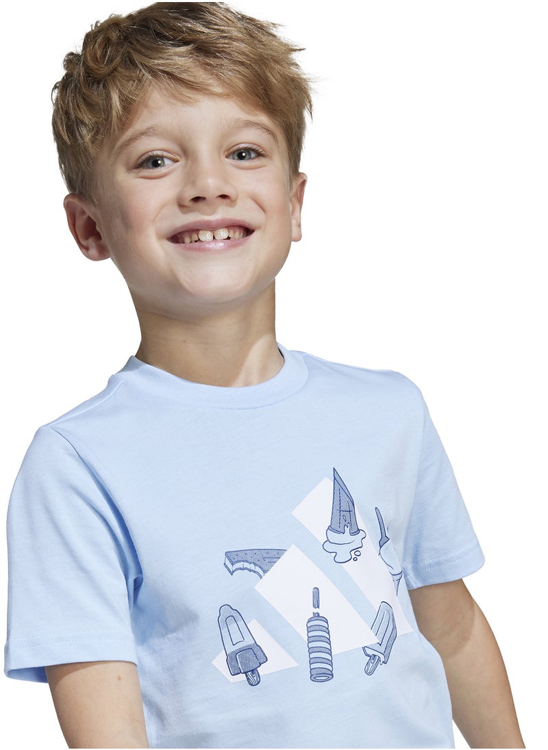 Adidas Kids Lounge Ice Graphic T-Shirt  - Image 3
