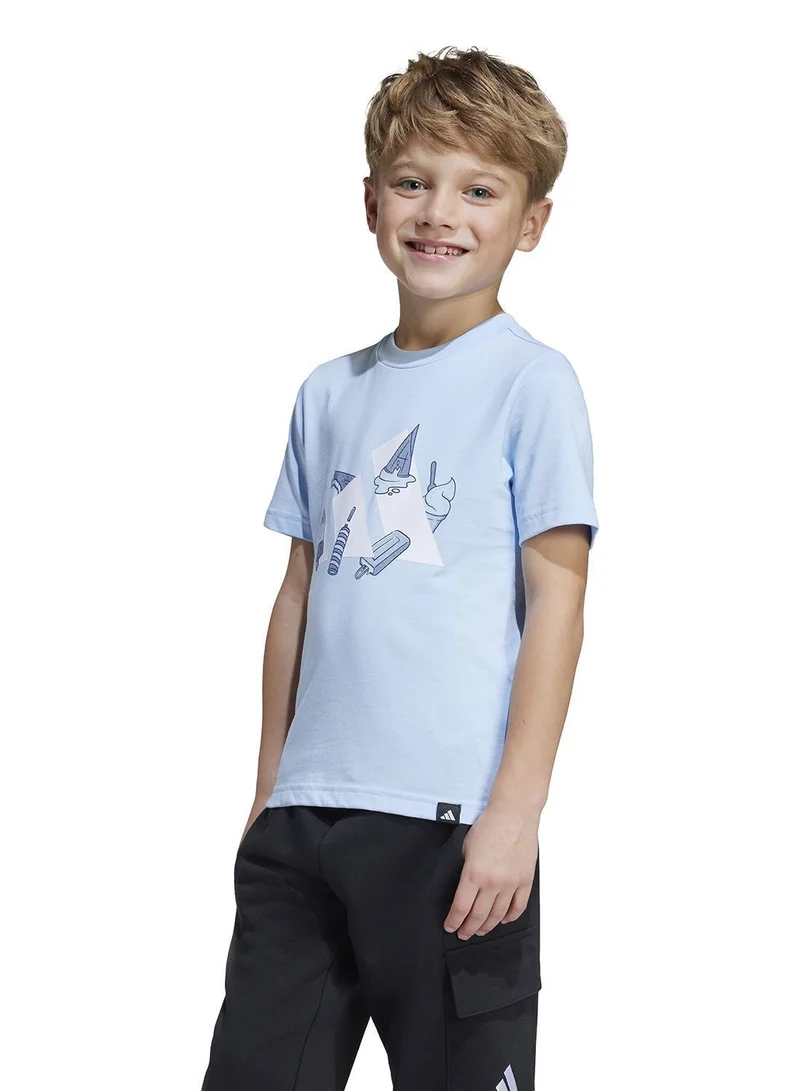 اديداس تيشيرت أطفال بطبعة ثلج للمنزل