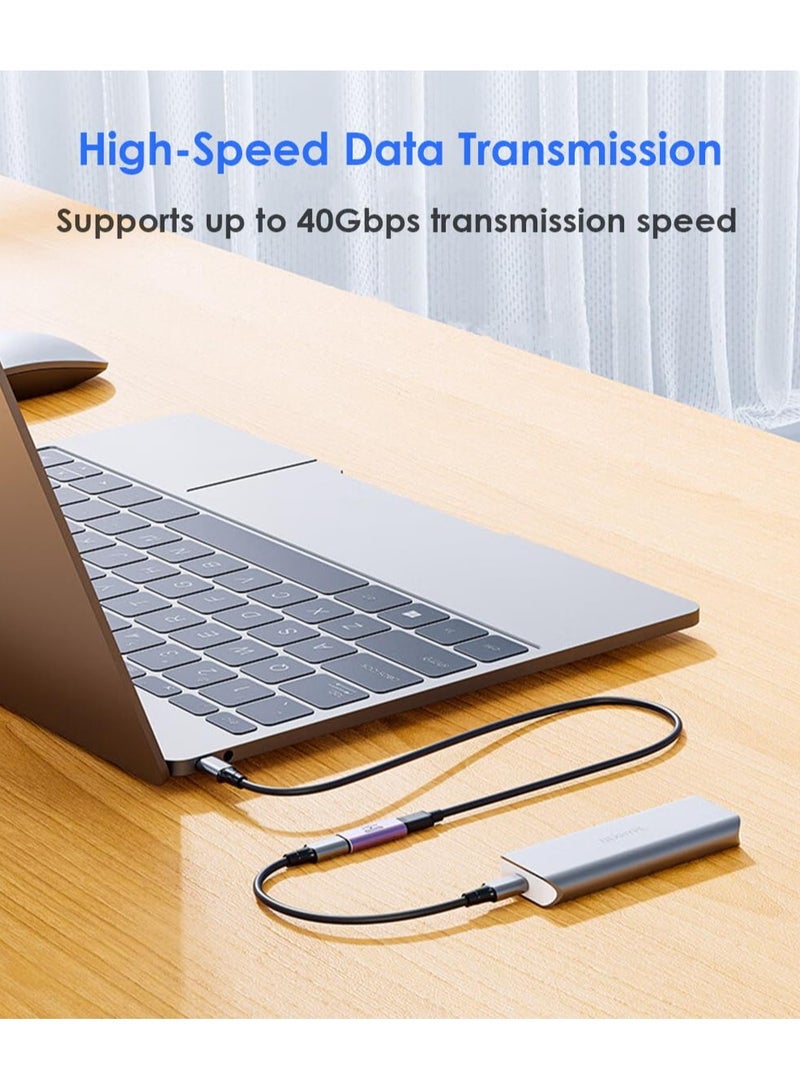 غنافوتو محول USB C من أنثى إلى أنثى، مقرنة USB C، موصل كابل USB C، موصل موسع كابل USB C، يدعم نقل 40 جيجابت في الثانية، شحن 100 واط، فيديو 8K/60 هرتز، متوافق مع Thunderbolt 4/3، MacBook Pro/Air والمزيد - Image 4