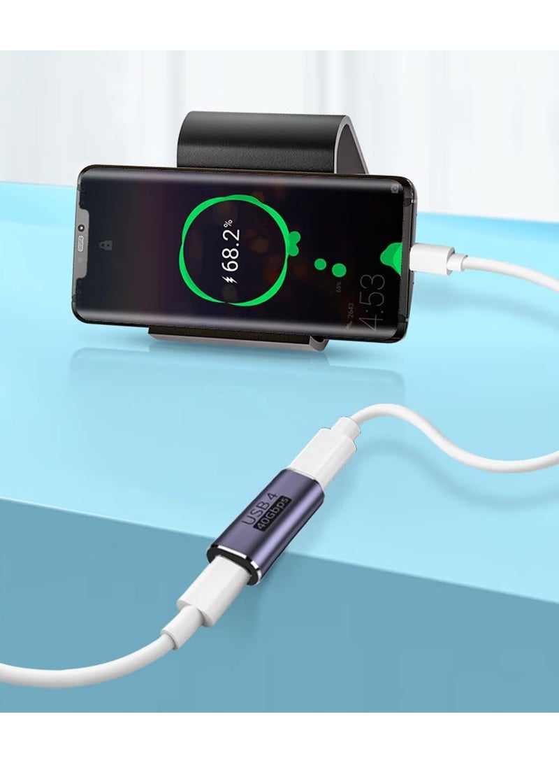 غنافوتو محول USB C من أنثى إلى أنثى، مقرنة USB C، موصل كابل USB C، موصل موسع كابل USB C، يدعم نقل 40 جيجابت في الثانية، شحن 100 واط، فيديو 8K/60 هرتز، متوافق مع Thunderbolt 4/3، MacBook Pro/Air والمزيد - Image 5