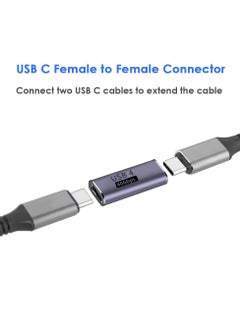 GNAFOTU USB C Female to Female Adapter, USB C Coupler, USB C Cable Extender Connector, Supports 40Gbps Transfer, 100W Charging, 8K/60Hz Video, Compatible with Thunderbolt 4/3, MacBook Pro/Air and More  - Image 2